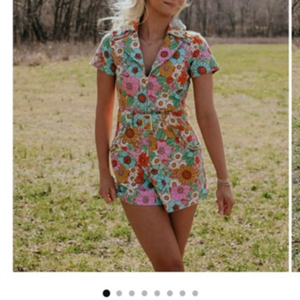 Show Me Your MuMu Colorful Floral Romper